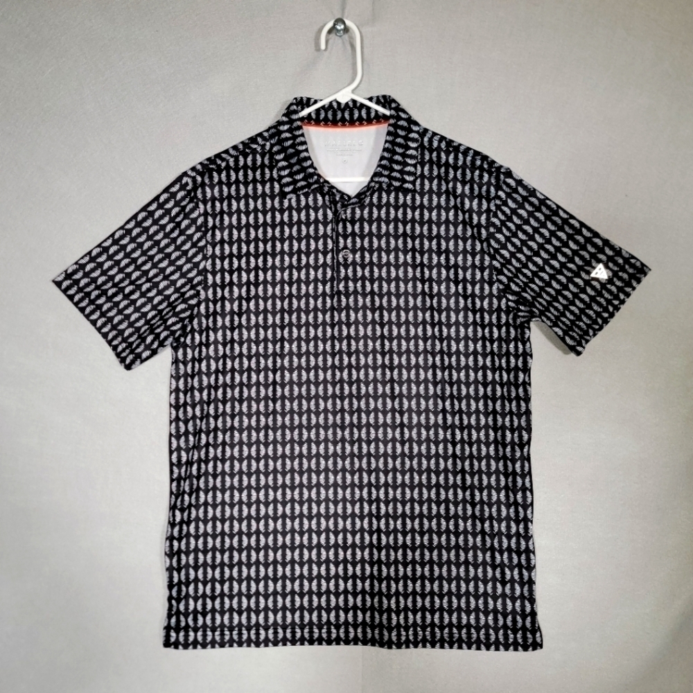 Maelreg Mens Performance Polo Short Sleeve All Over Print Size Medium